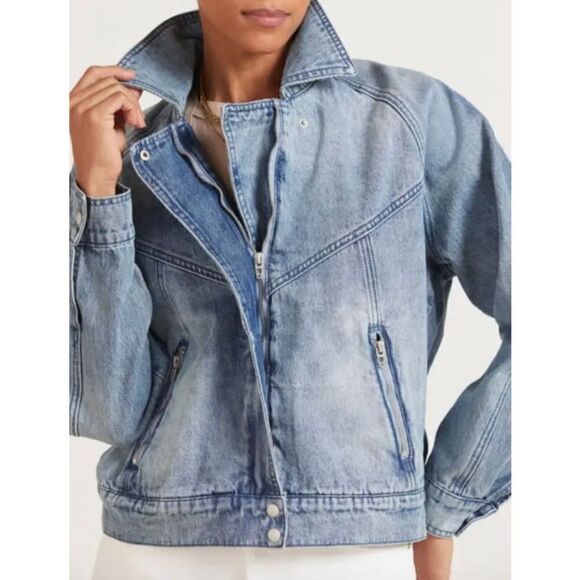 NWT BlankNYC Evereve Wondering Why Denim Jacket sz L - Picture 2 of 14